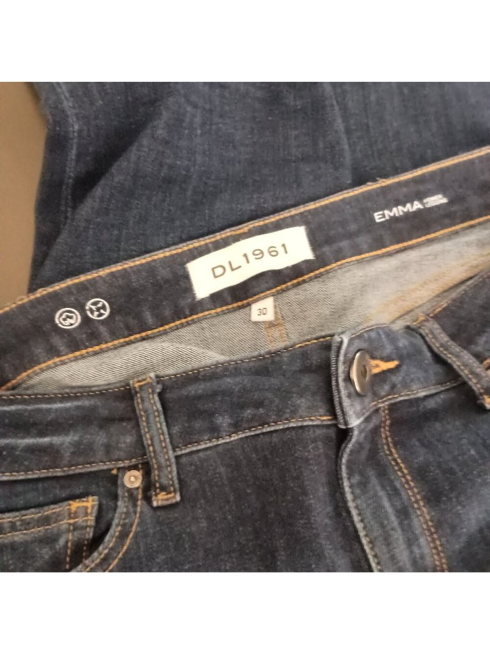 DL1961 Emma Power Legging Dark Wash Skinny Jeans Womens Size 30 Made With Americ - Picture 5 of 10